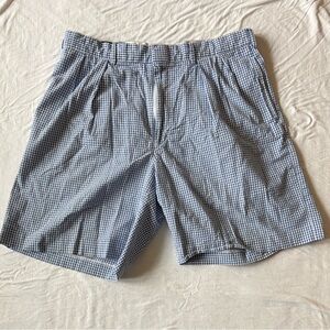 Polo Ralph Lauren Golf Blue & White Textured Gingham Men’s 36 Fairway Shorts